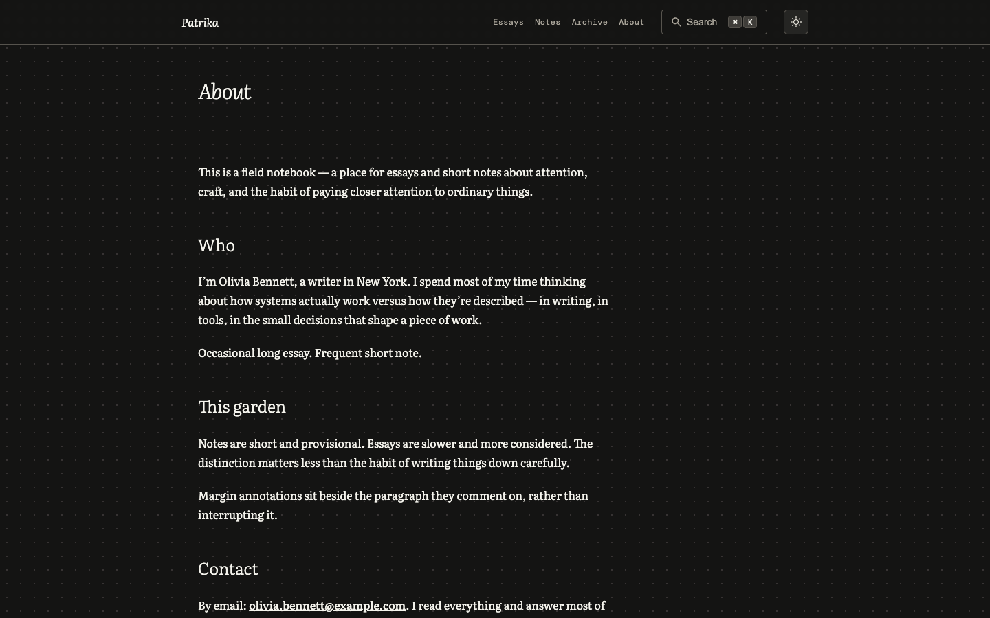 Patrika website template preview 3