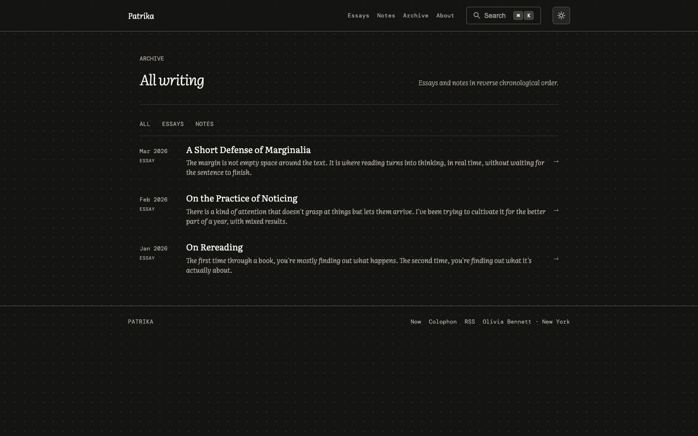 Patrika website template preview 4