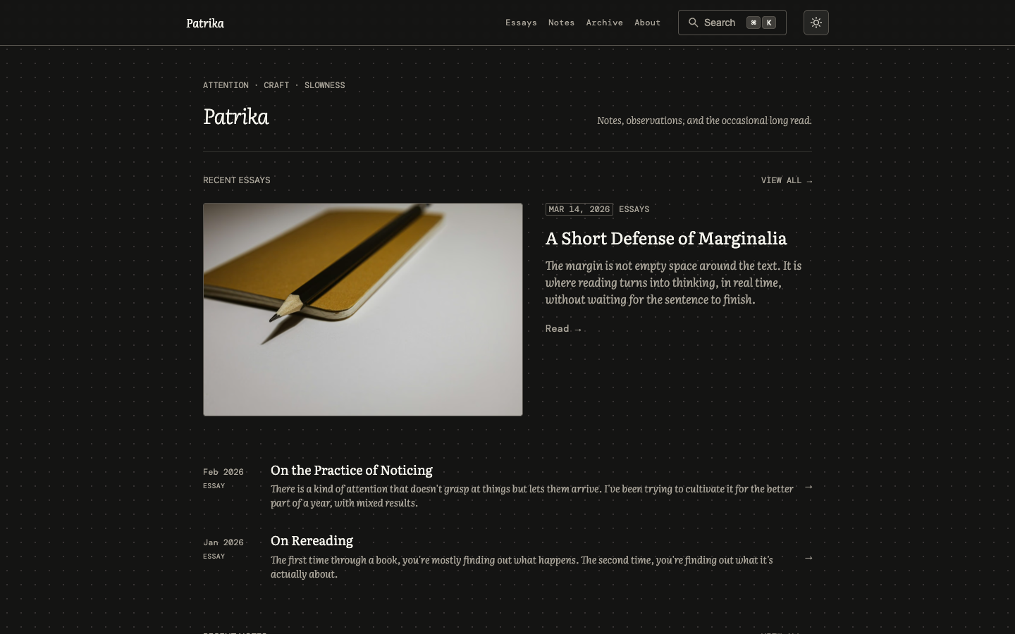 Patrika website template preview 2