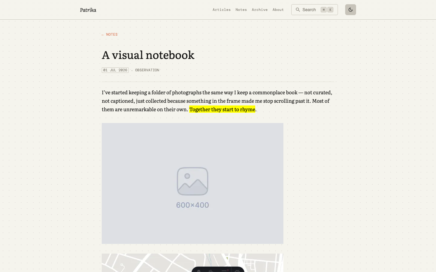 Patrika website template — page 5