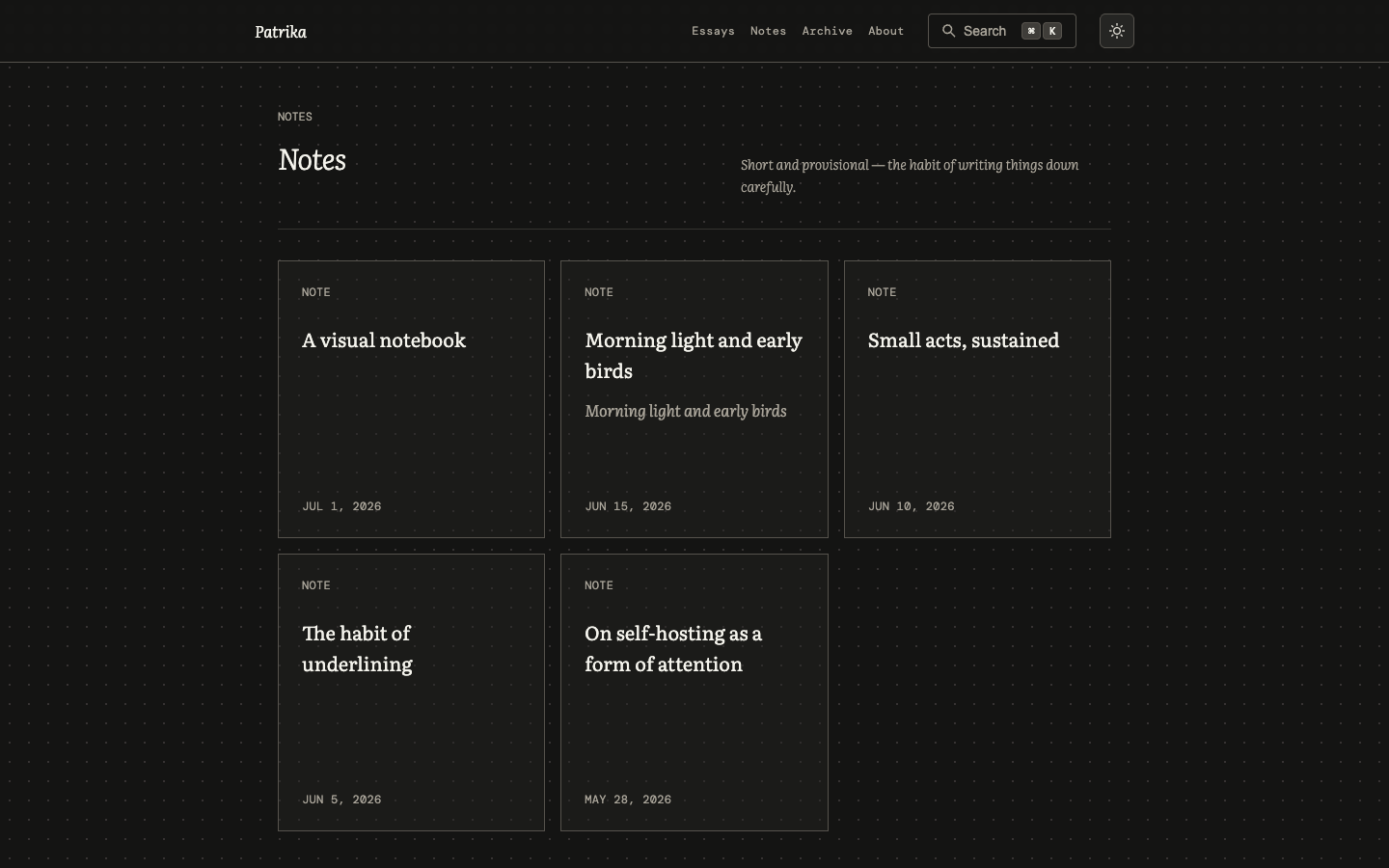 Patrika website template preview 6