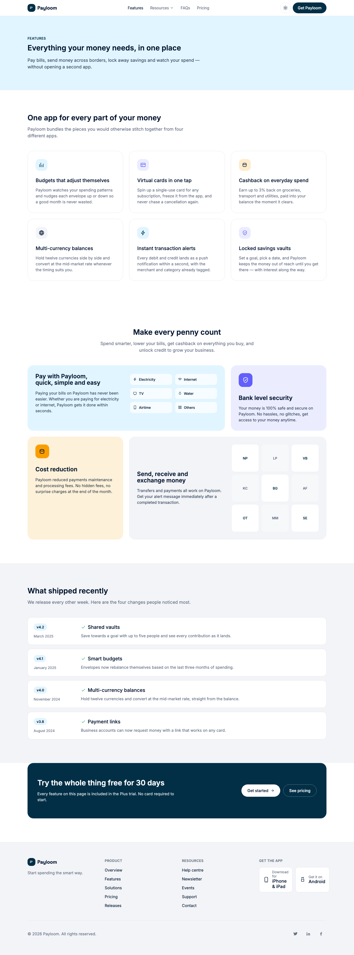 Payloom website template preview 9