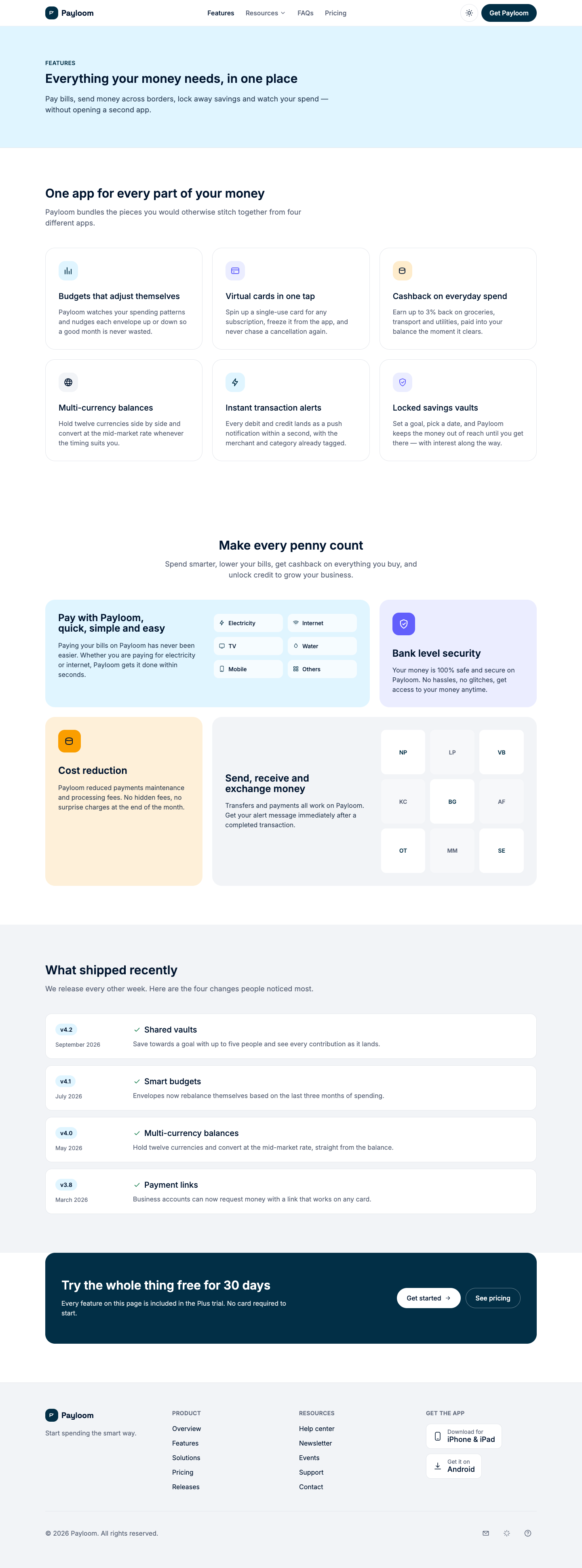 Payloom website template preview 9