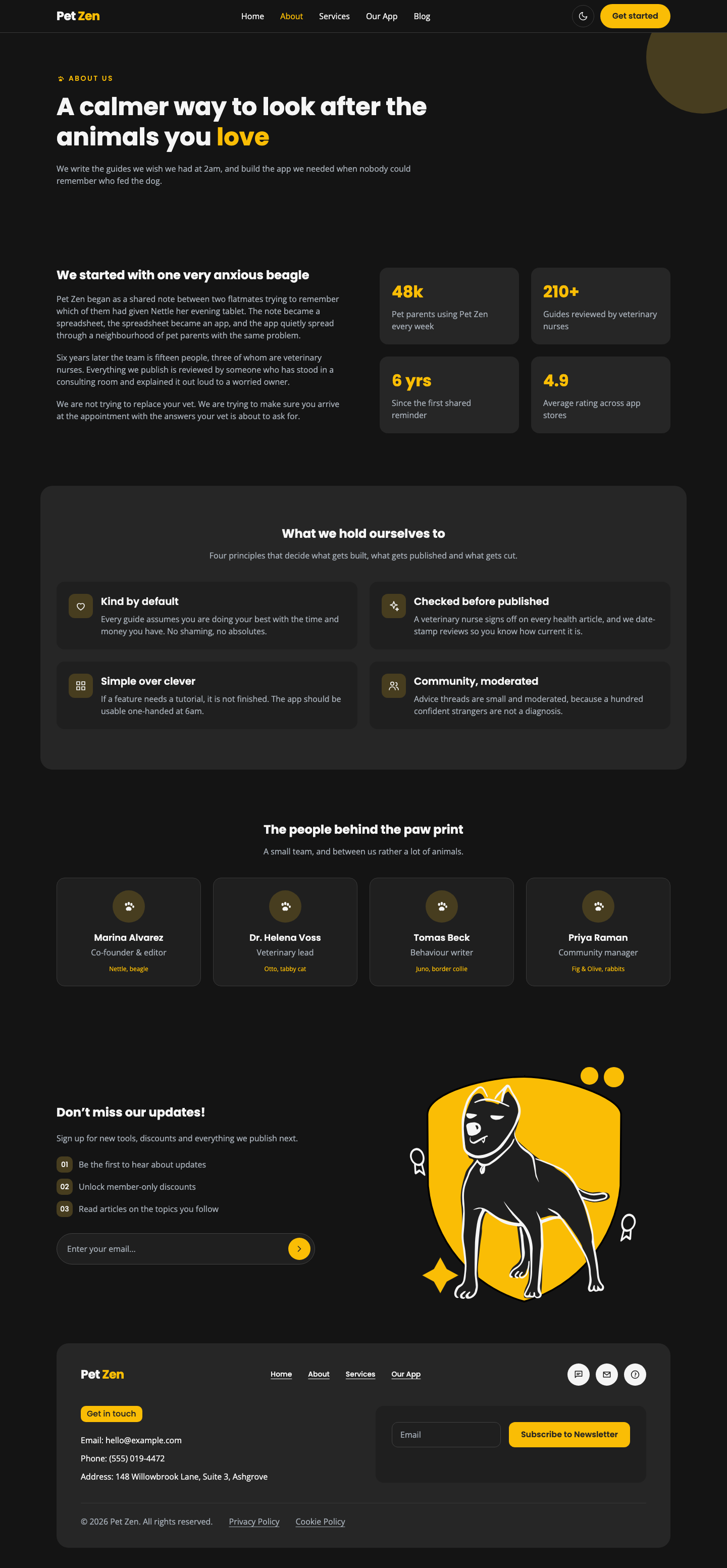 Pet Zen website template preview 6