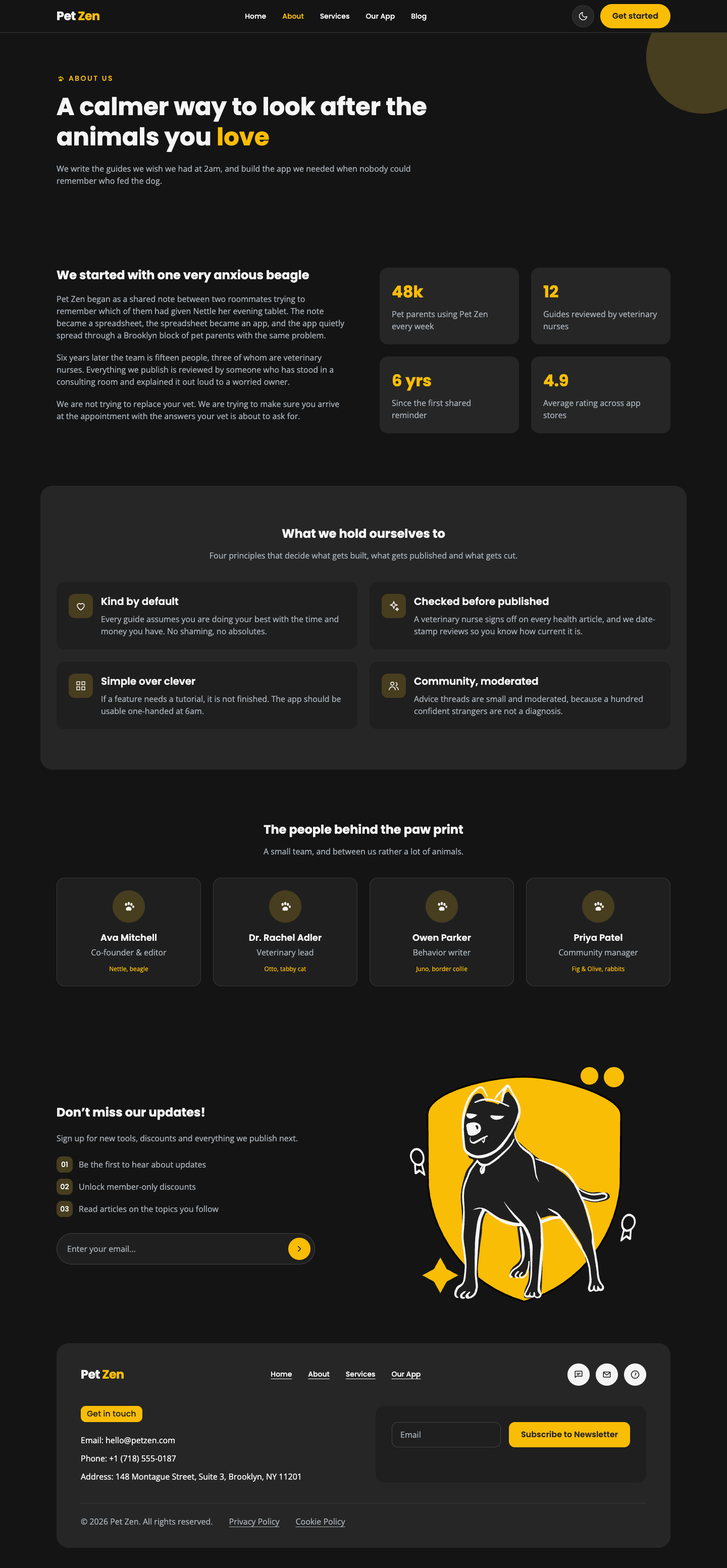 Pet Zen website template preview 6