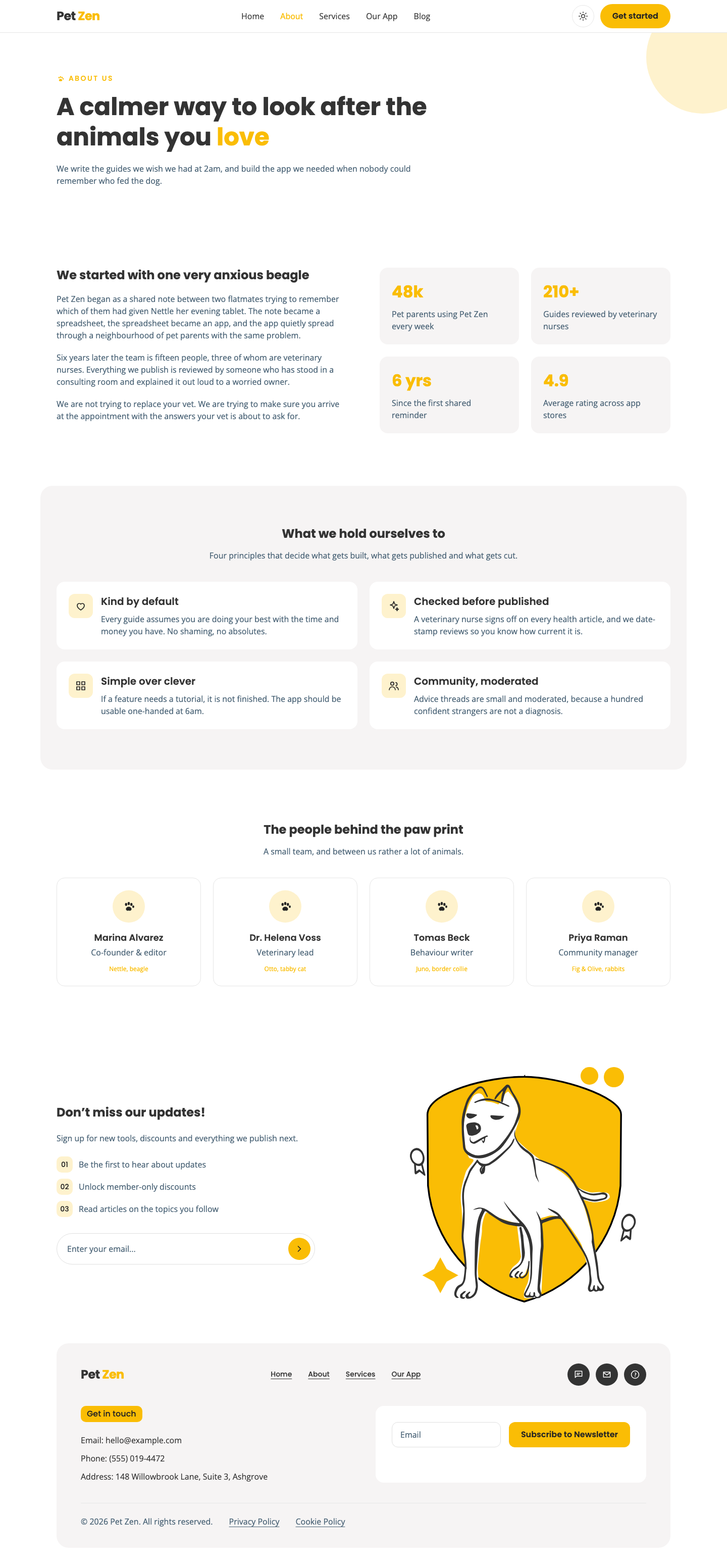 Pet Zen website template preview 7