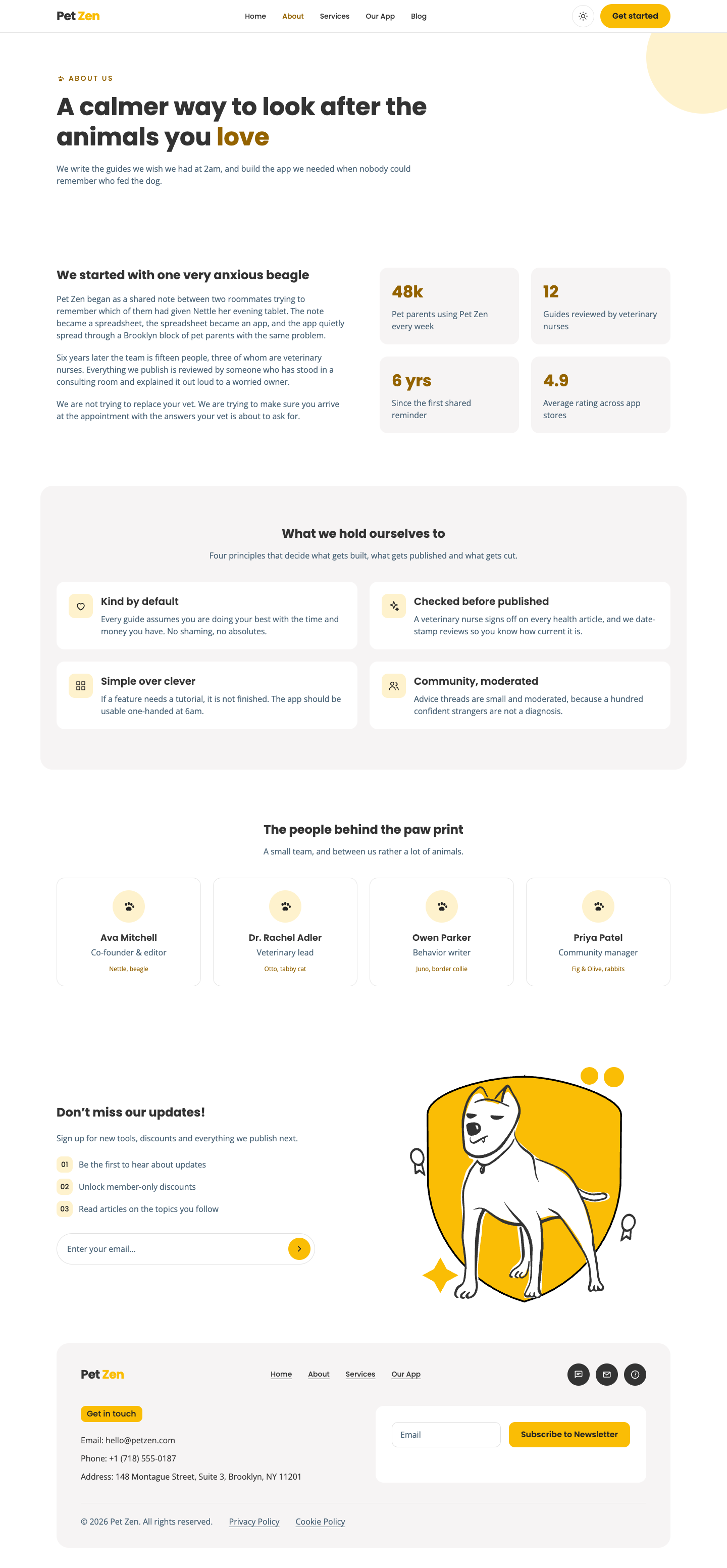 Pet Zen website template preview 7