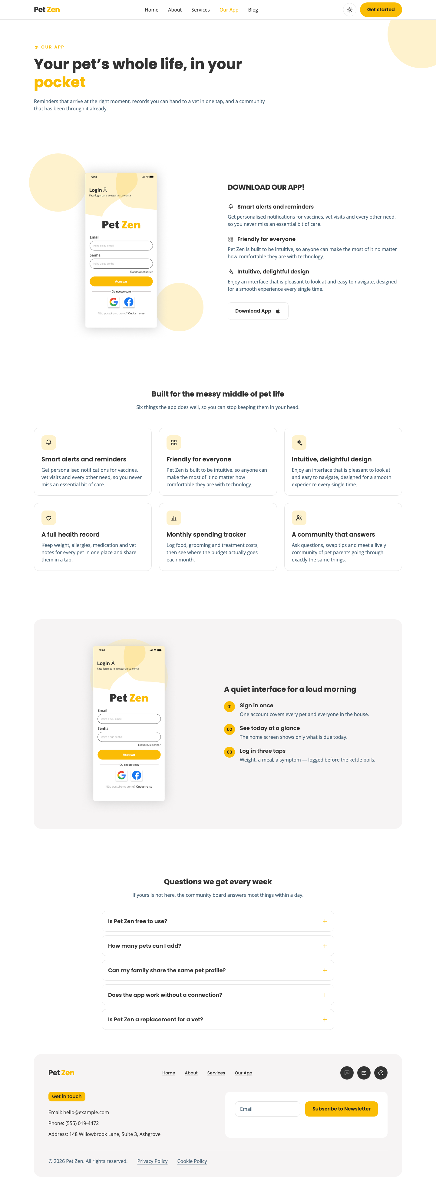 Pet Zen website template preview 8