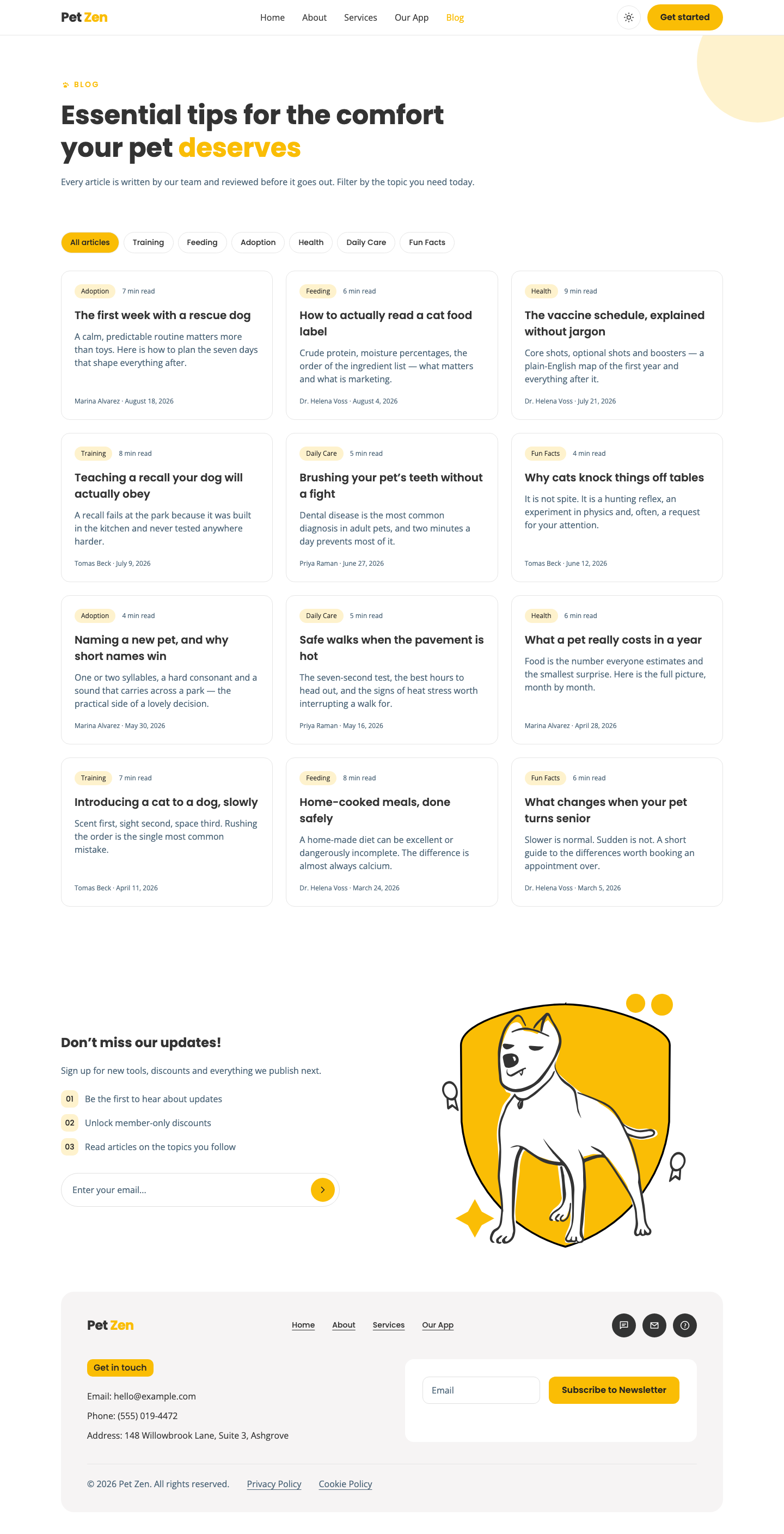 Pet Zen website template preview 10