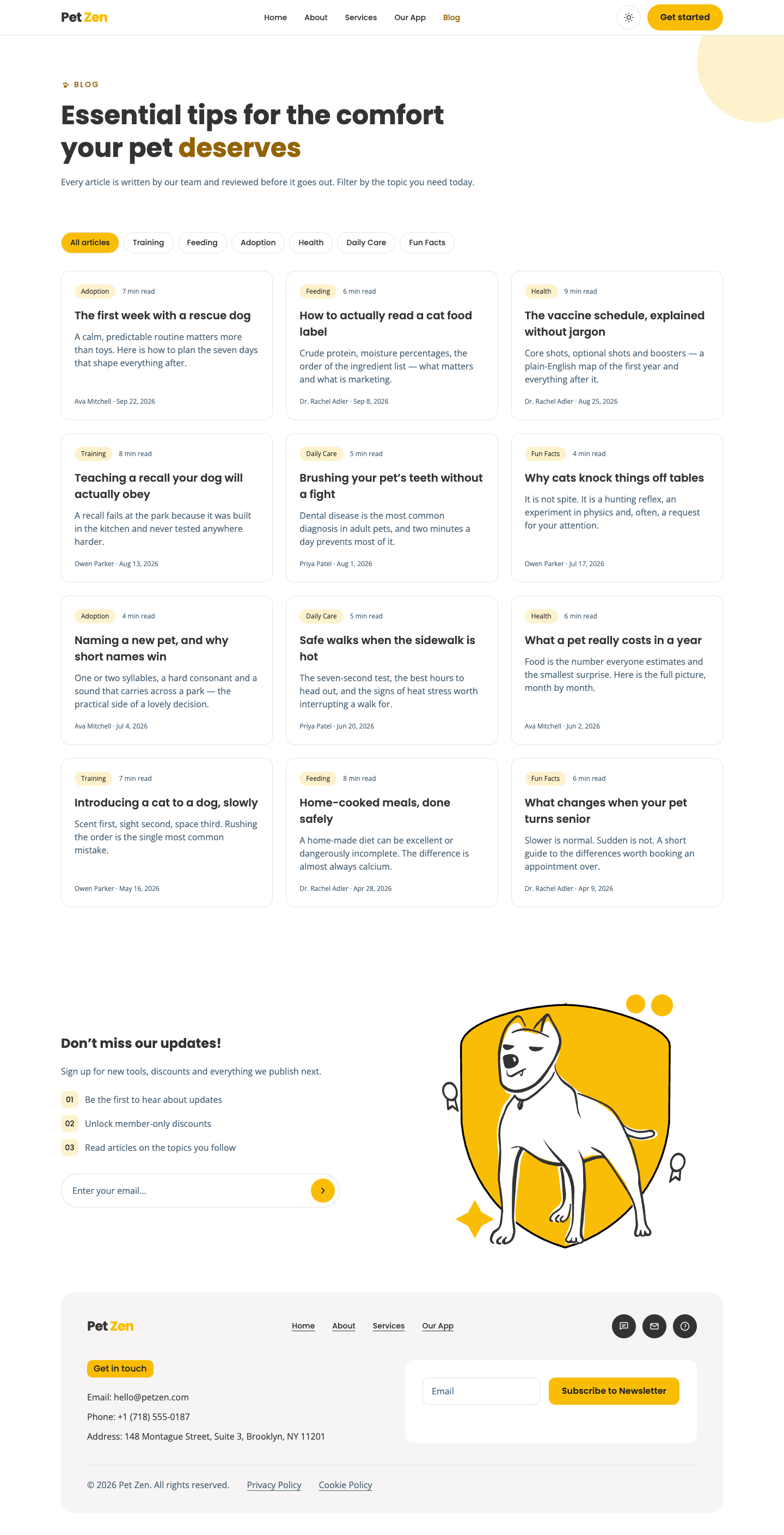Pet Zen website template preview 10