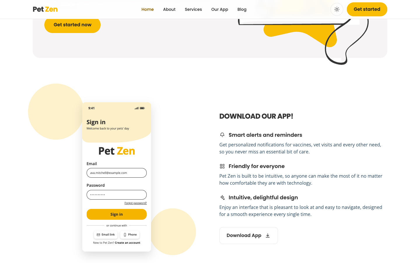 Pet Zen website template preview 5