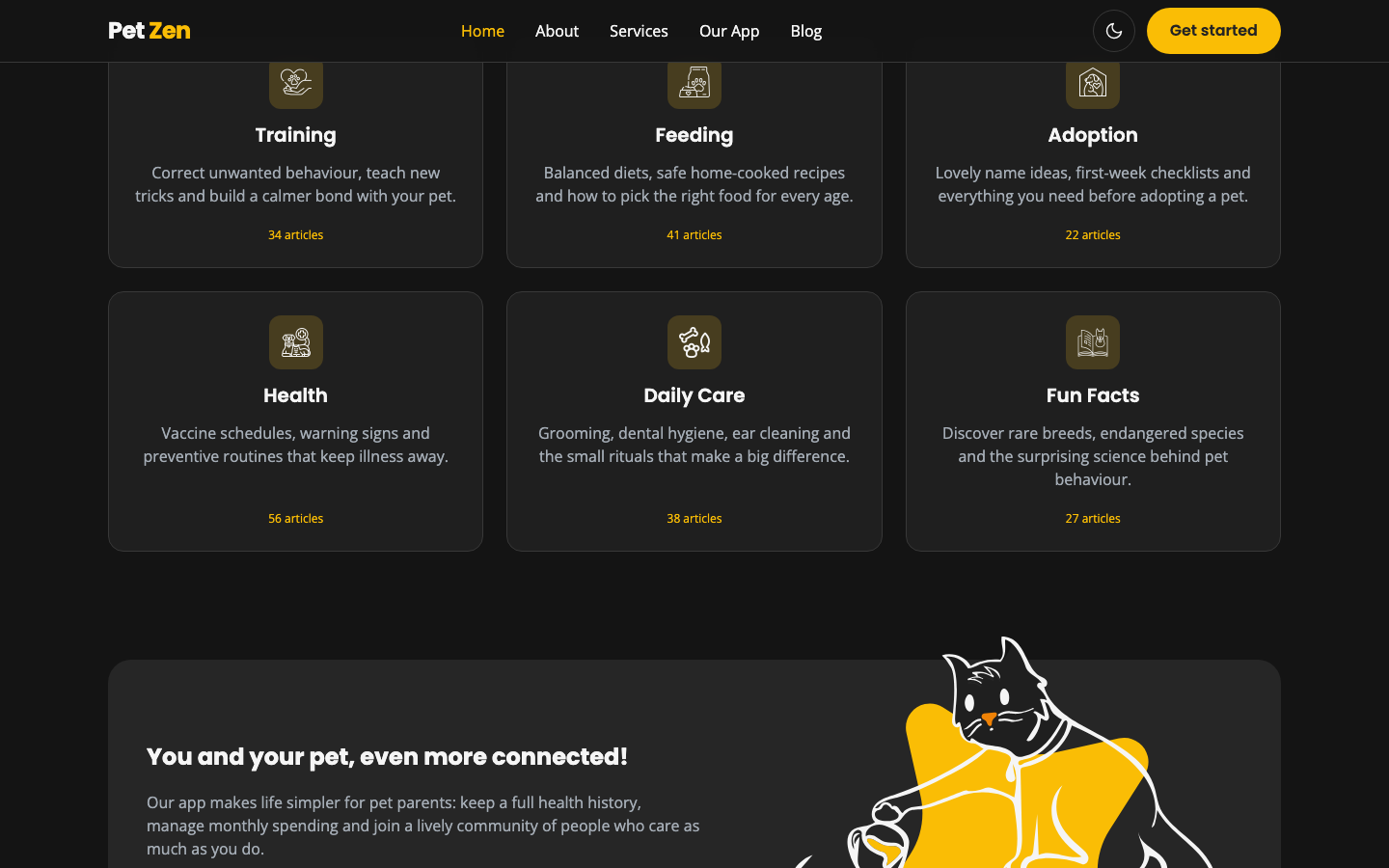 Pet Zen website template preview 4
