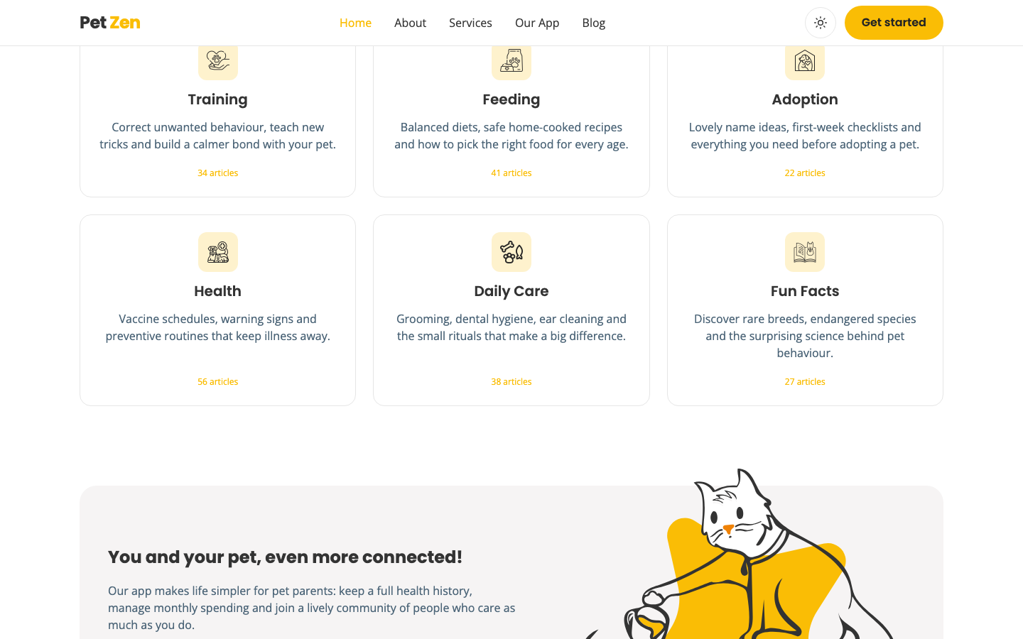 Pet Zen website template preview 3