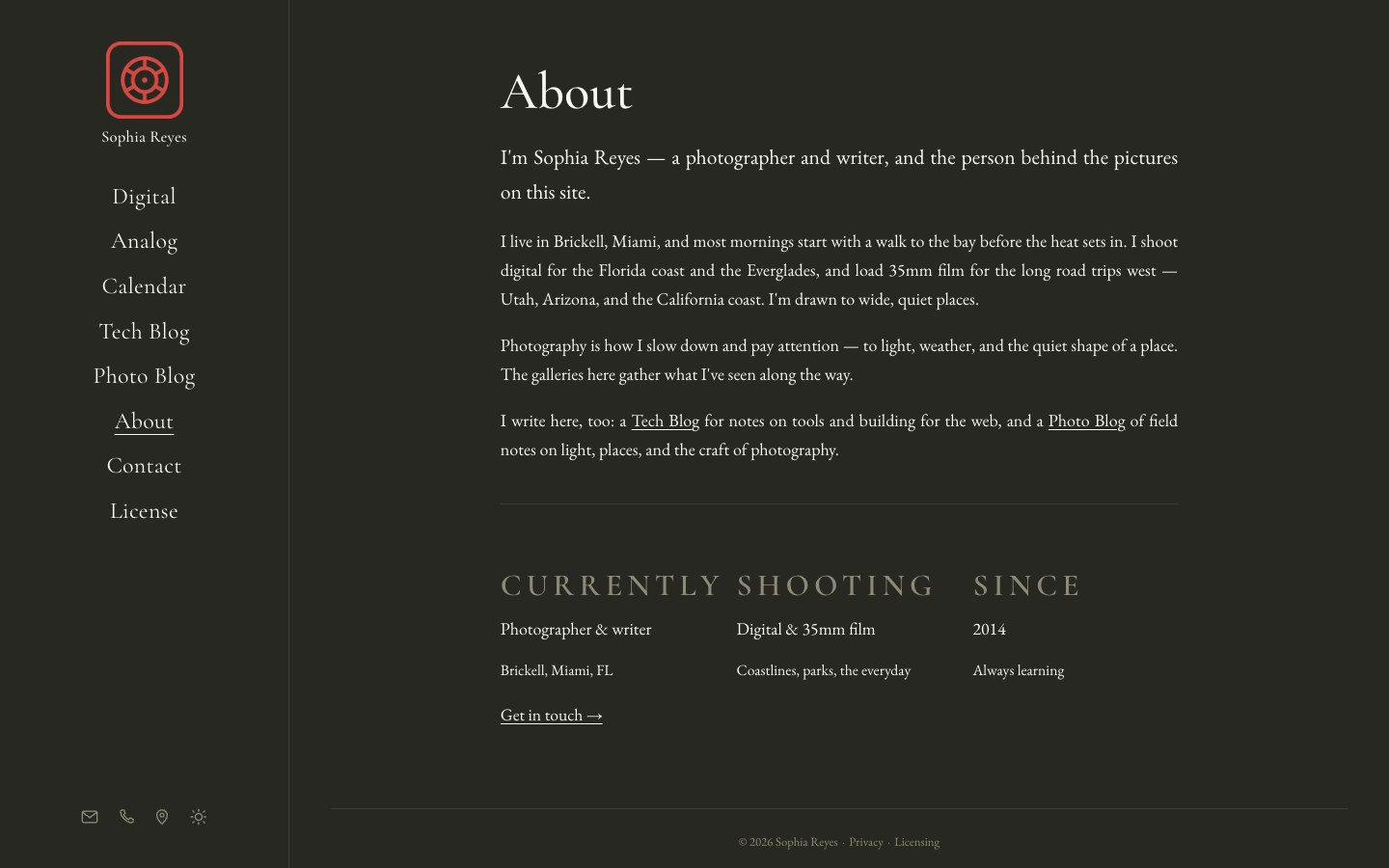 Photo Folio website template preview 3