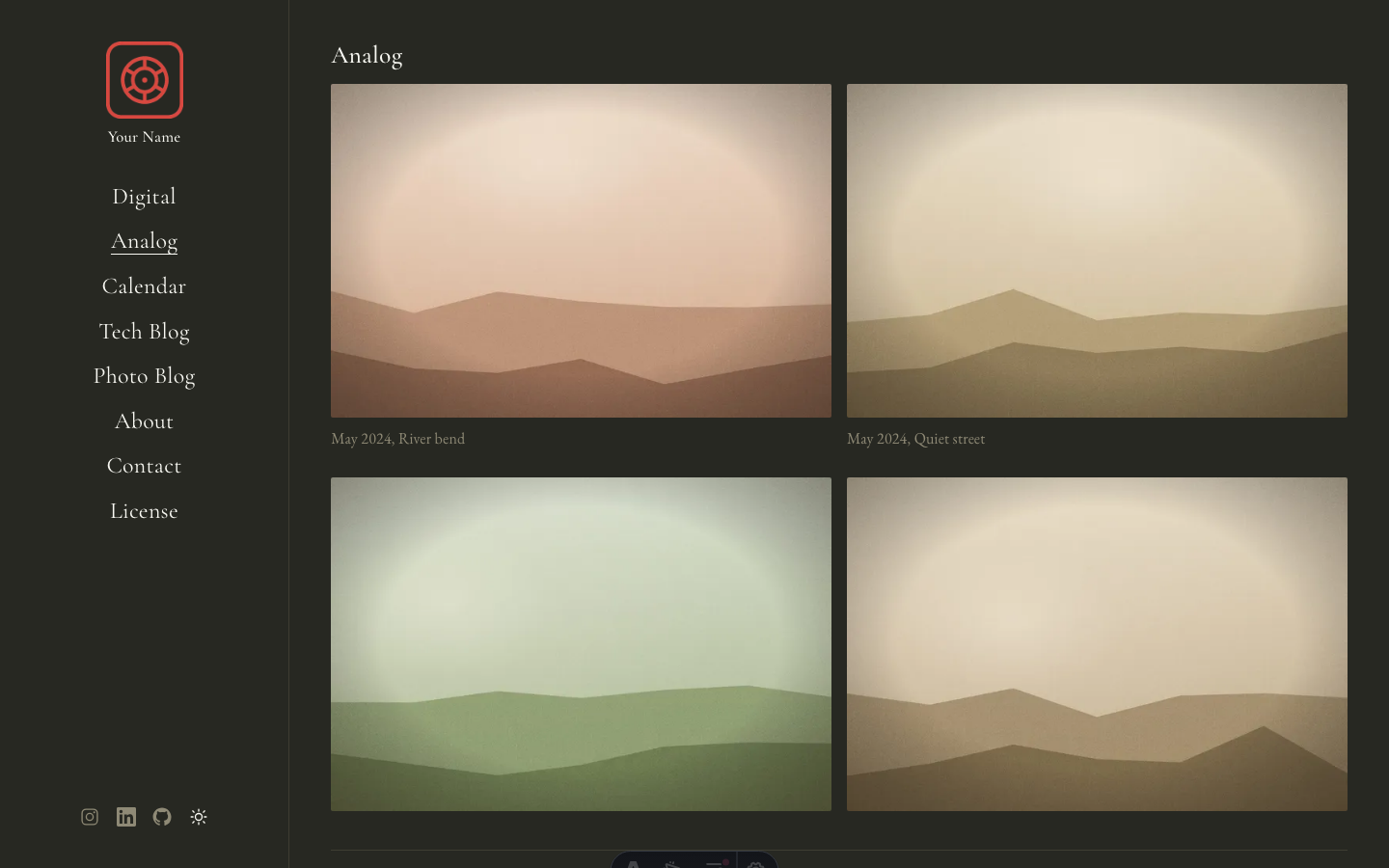 Photo Folio website template — page 4