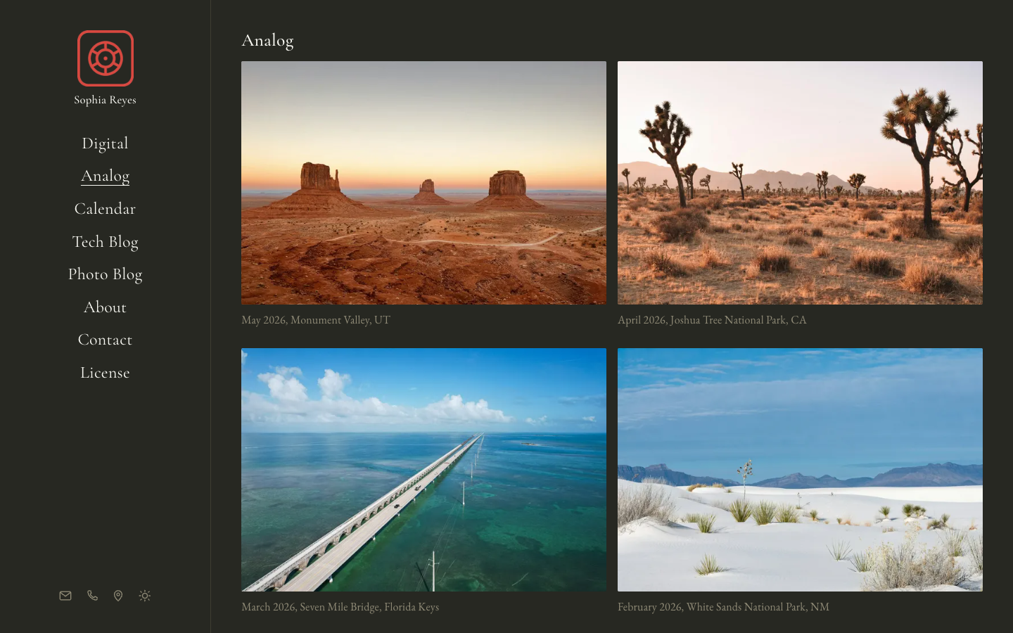 Photo Folio website template preview 4
