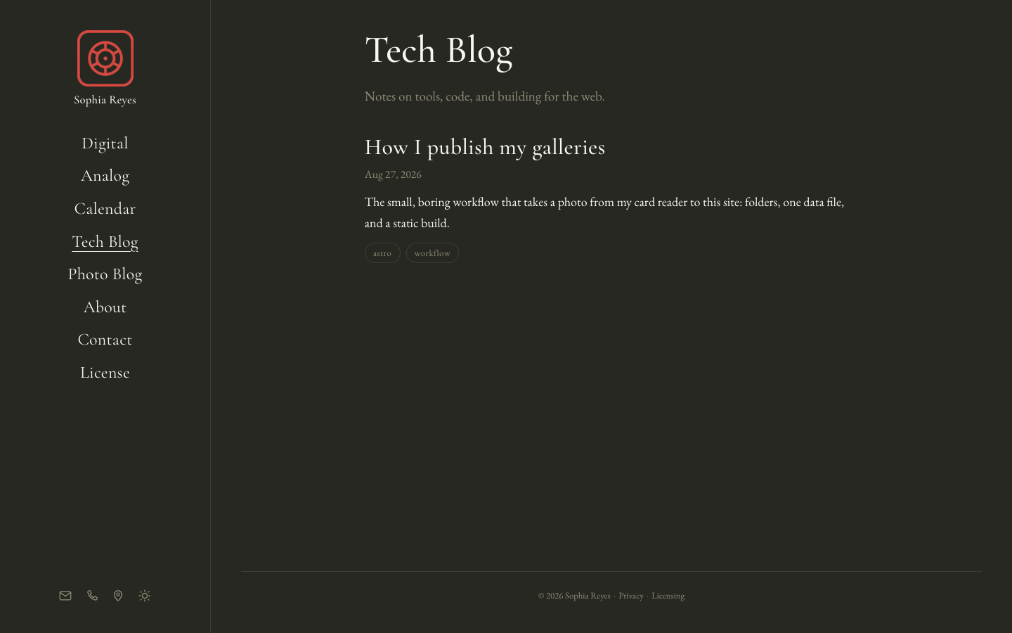 Photo Folio website template preview 6
