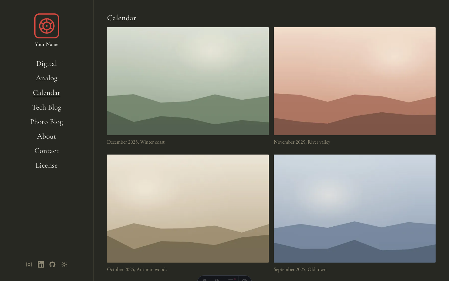 Photo Folio website template — page 7