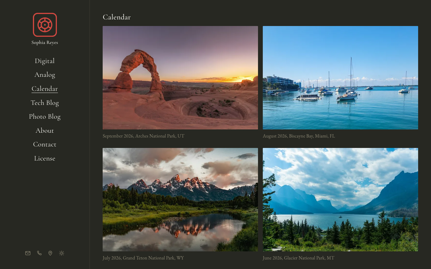 Photo Folio website template preview 7