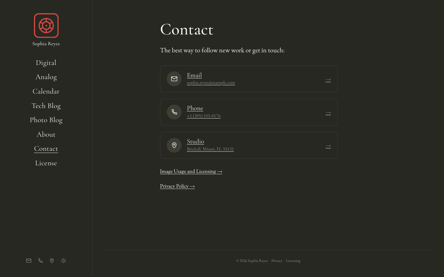 Photo Folio website template preview 8