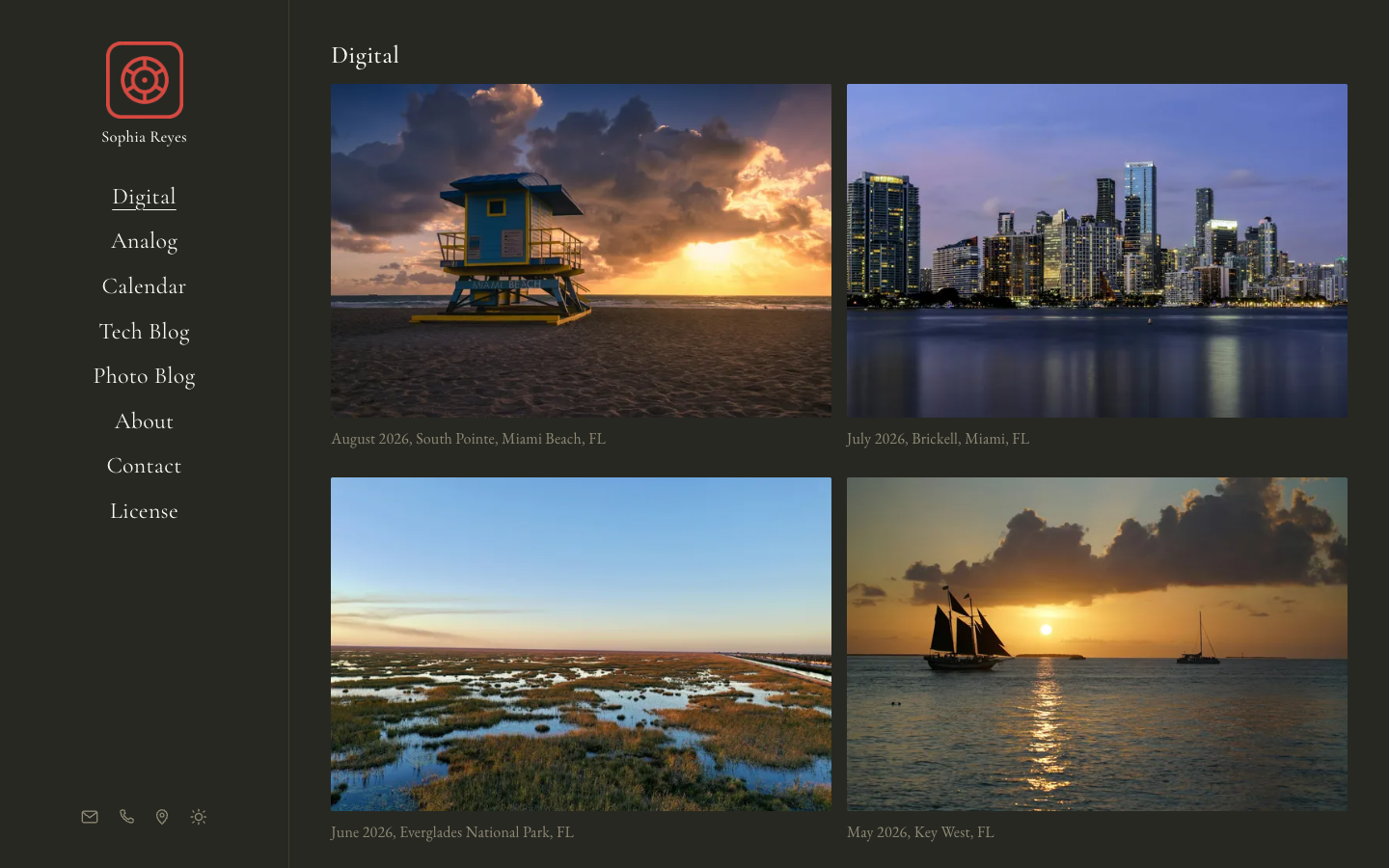 Photo Folio website template preview 2
