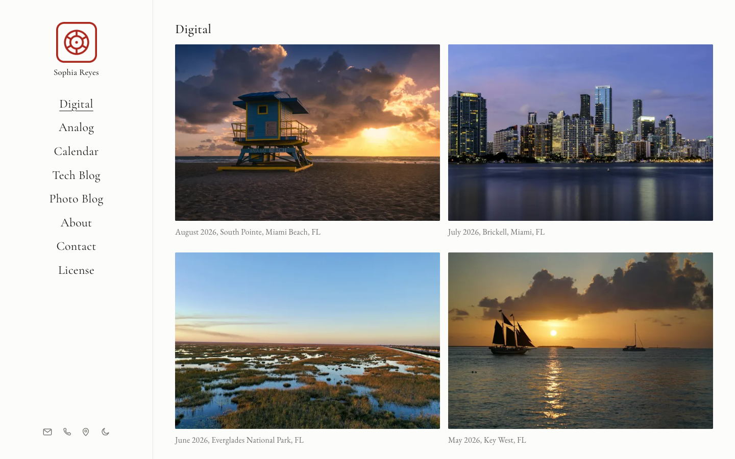 Photo Folio website template preview