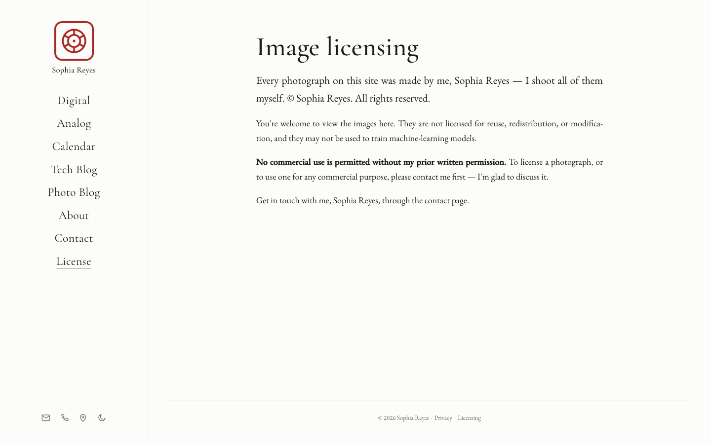 Photo Folio website template preview 9