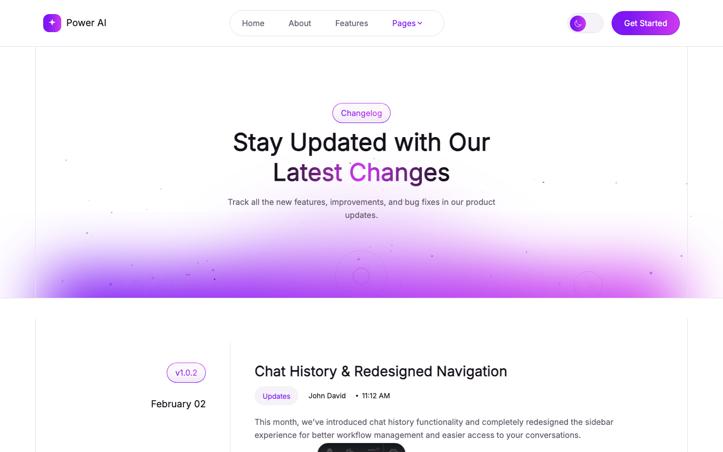 PowerAI website template — page 7
