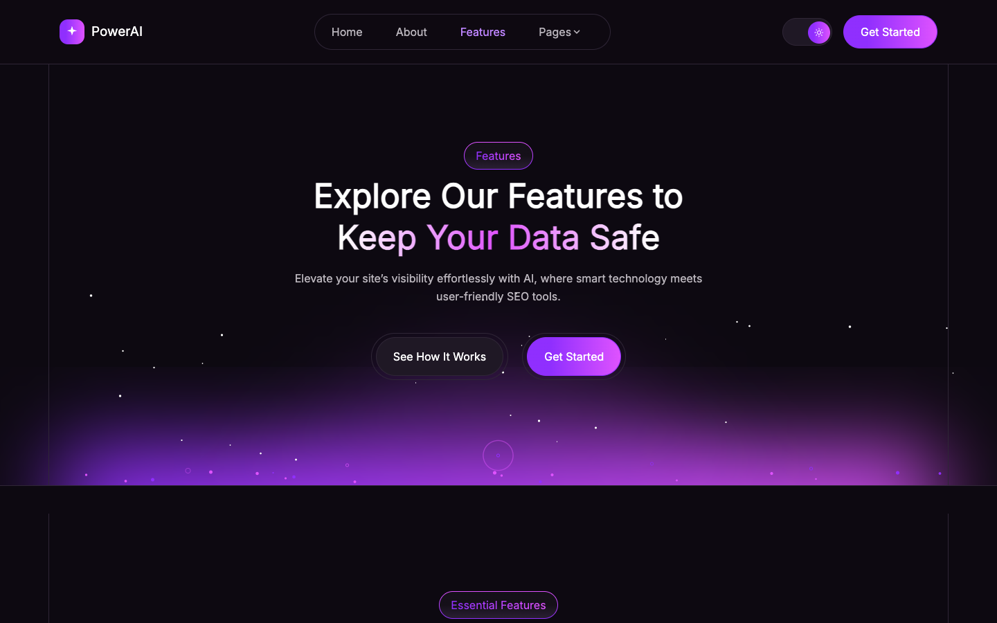 PowerAI website template preview 8