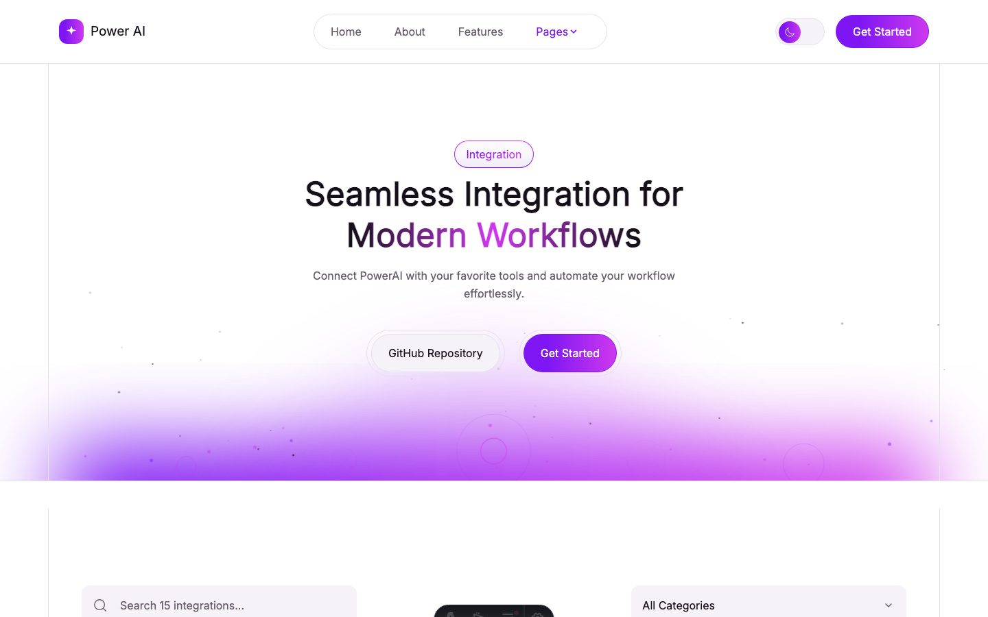 PowerAI website template — page 9