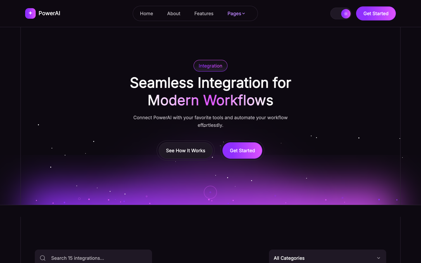 PowerAI website template preview 9