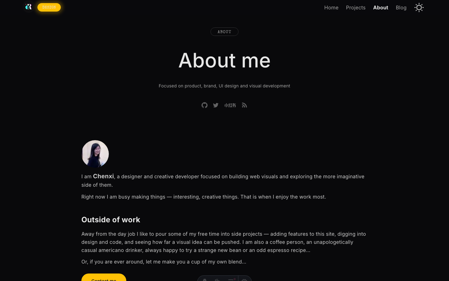 Public Portfolio website template — page 3