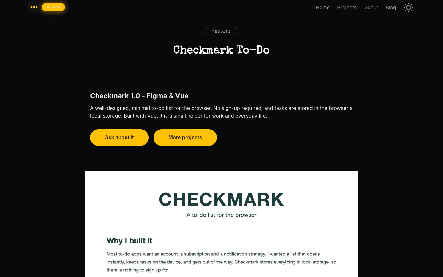 Public Portfolio website template preview 6