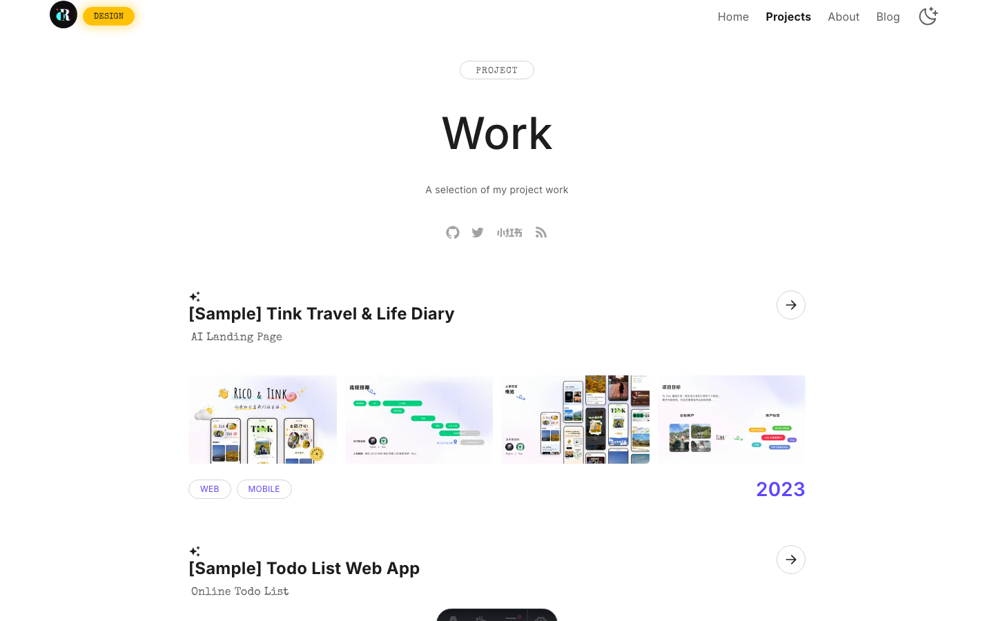 Public Portfolio website template — page 7