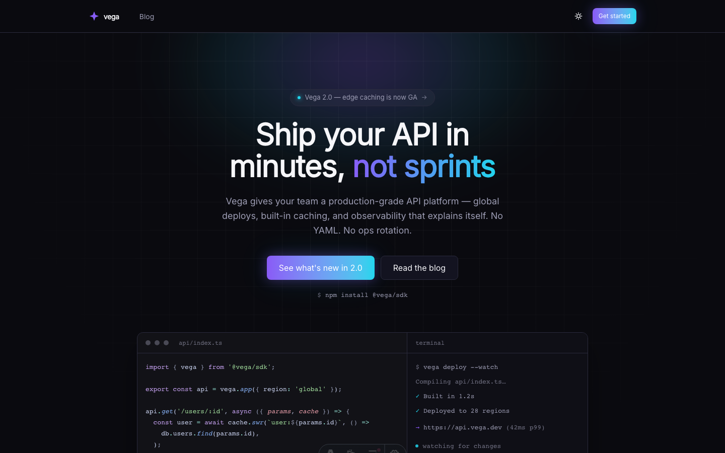 Pulsar Lite website template — page 2