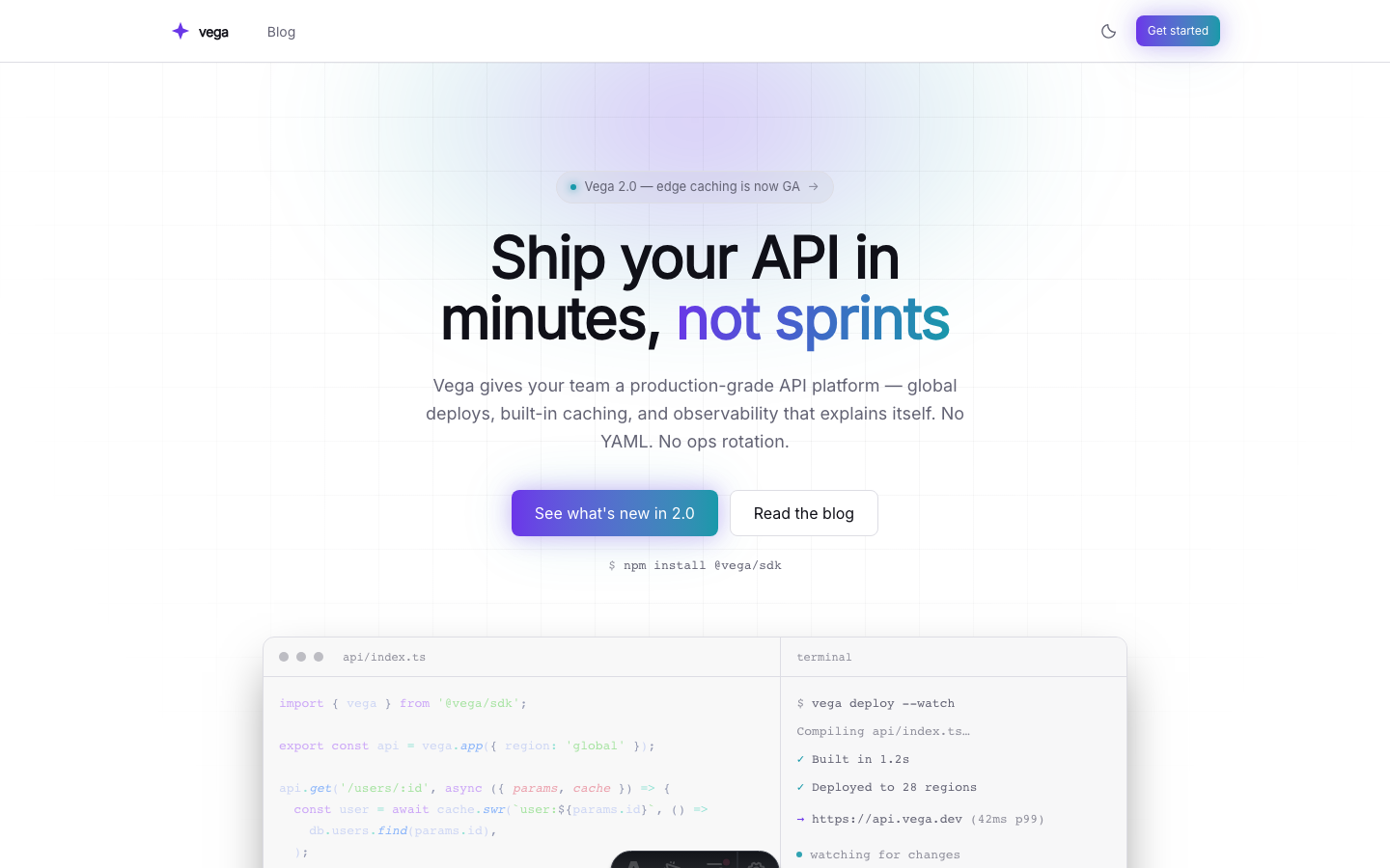 Pulsar Lite website template preview