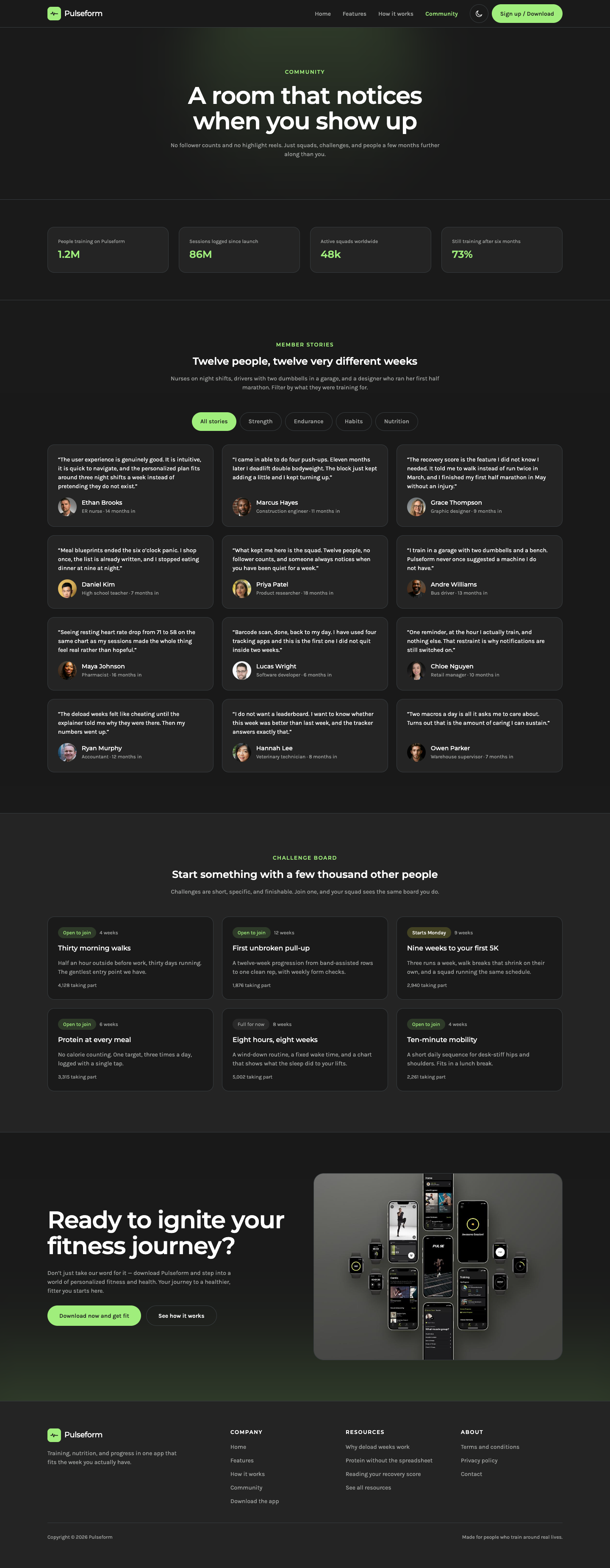 Pulseform website template preview 6