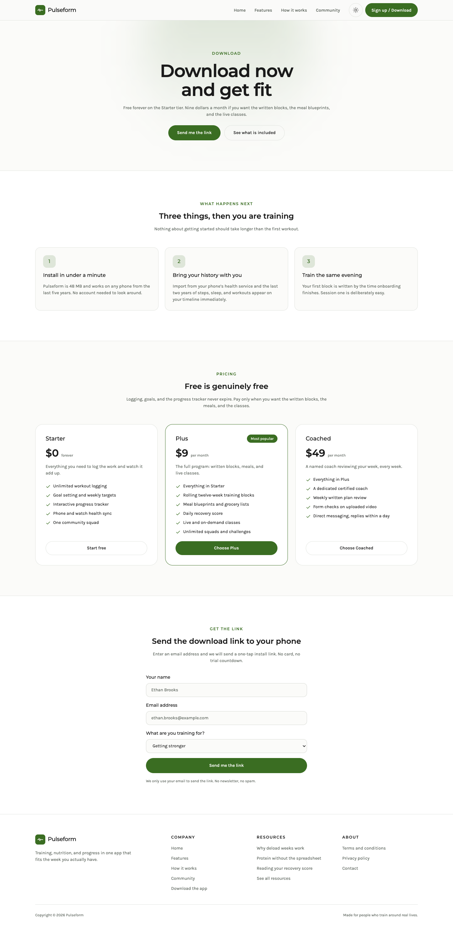 Pulseform website template preview 8