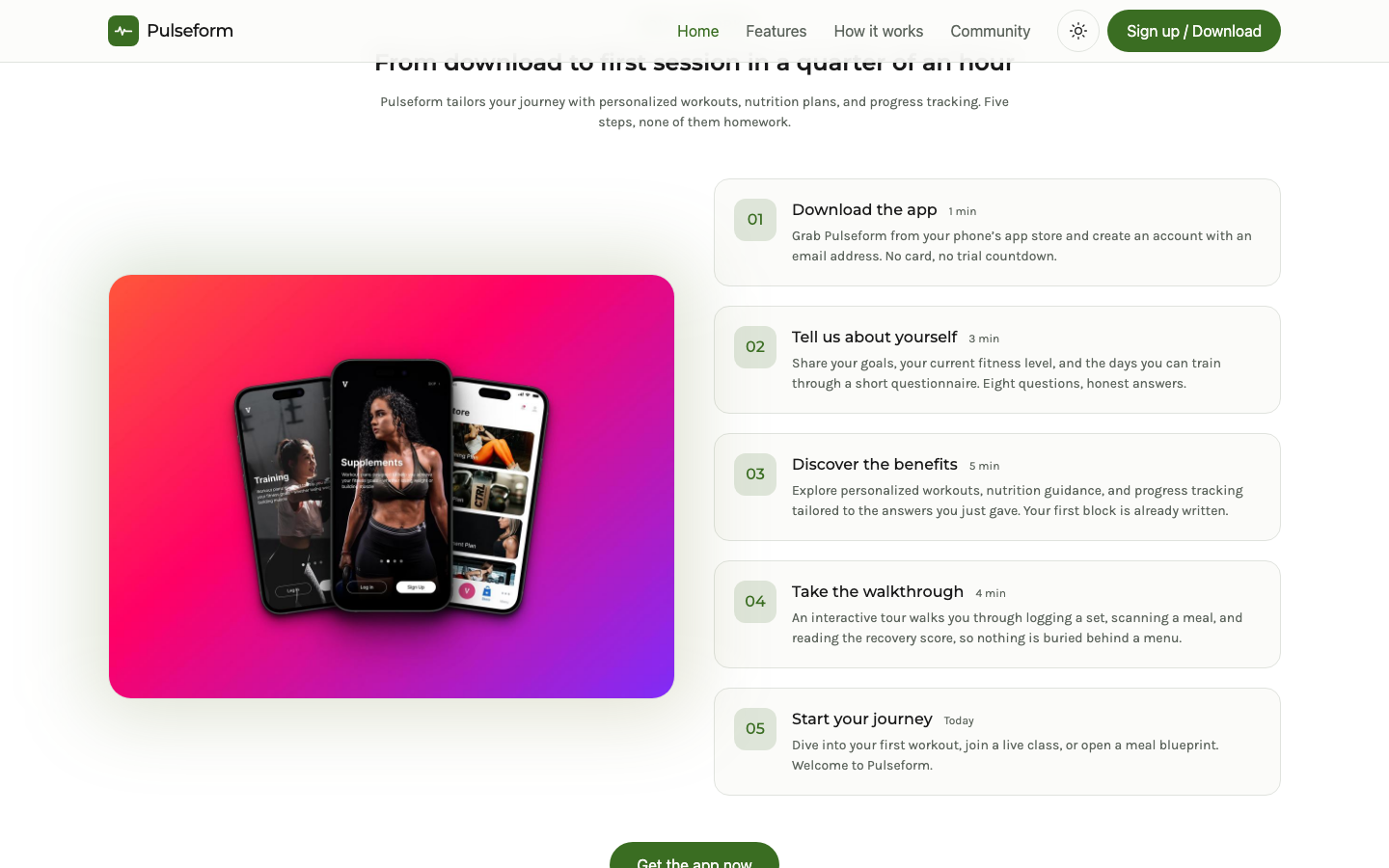 Pulseform website template preview 5