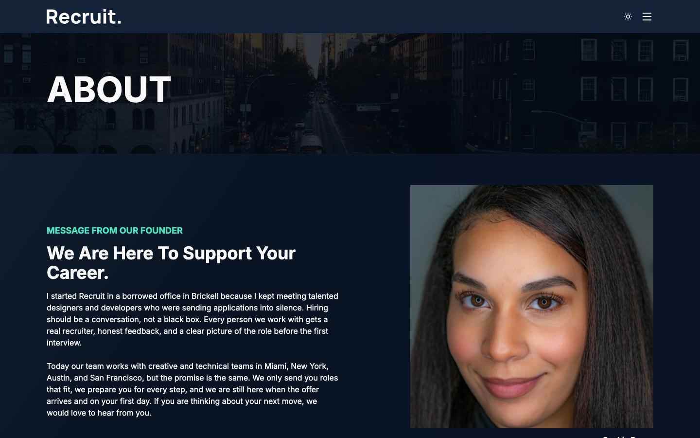 Recruit website template preview 3