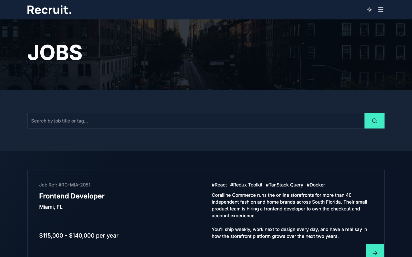 Recruit website template preview 6