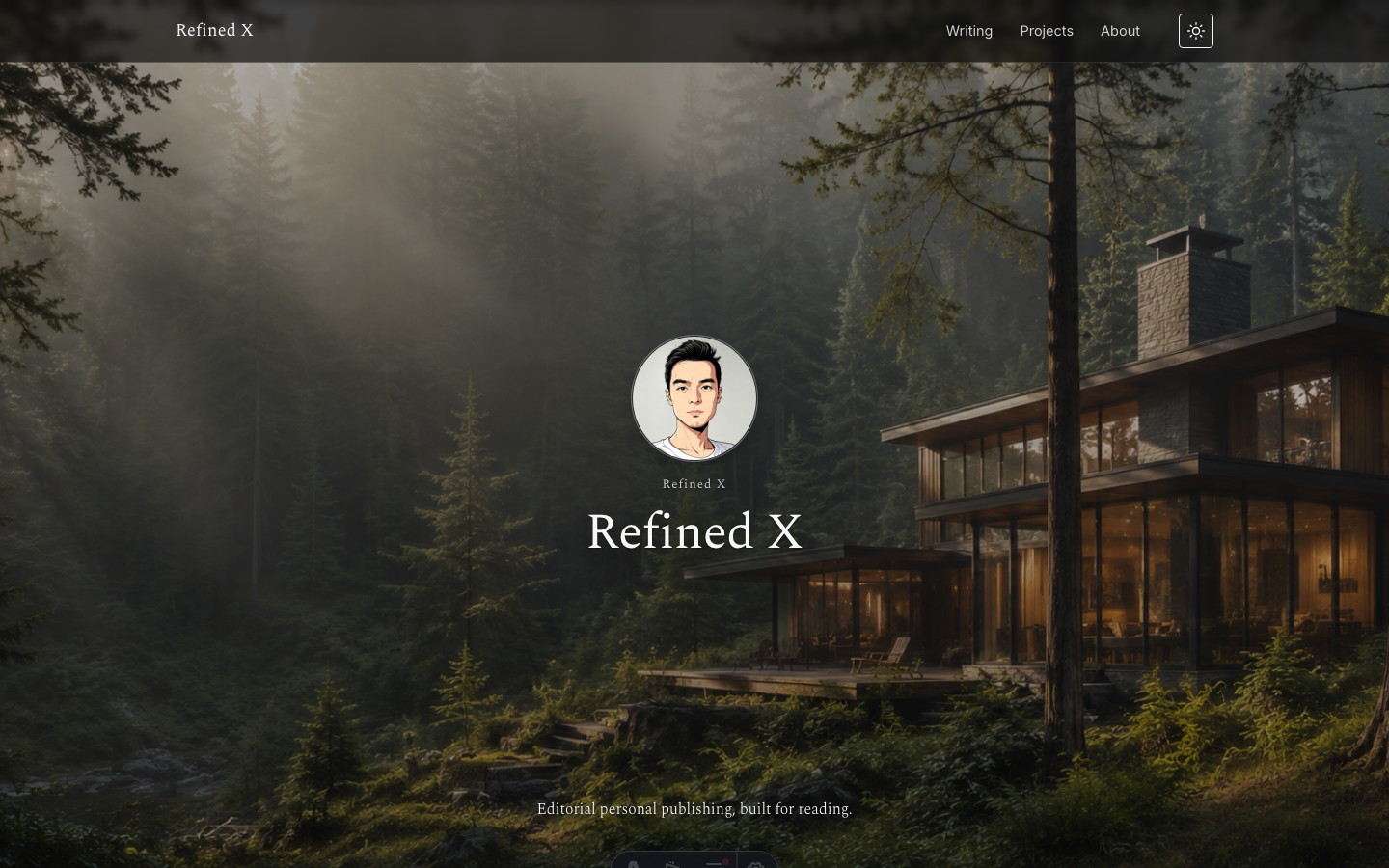Refined X website template — page 2