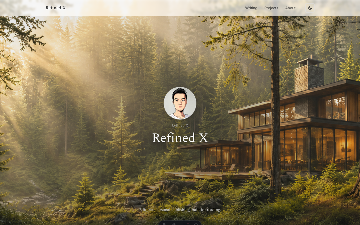 Refined X website template preview