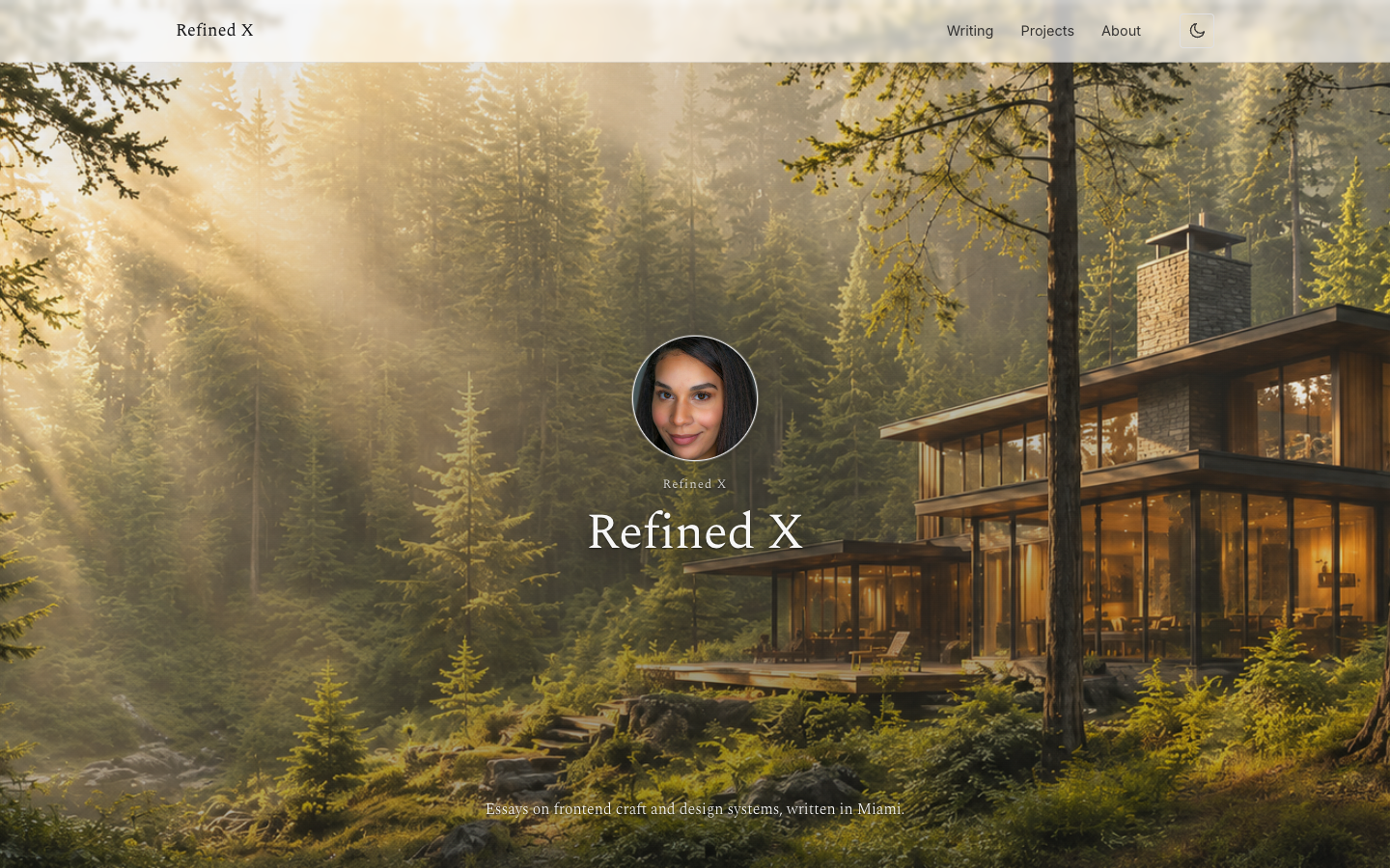 Refined X website template preview