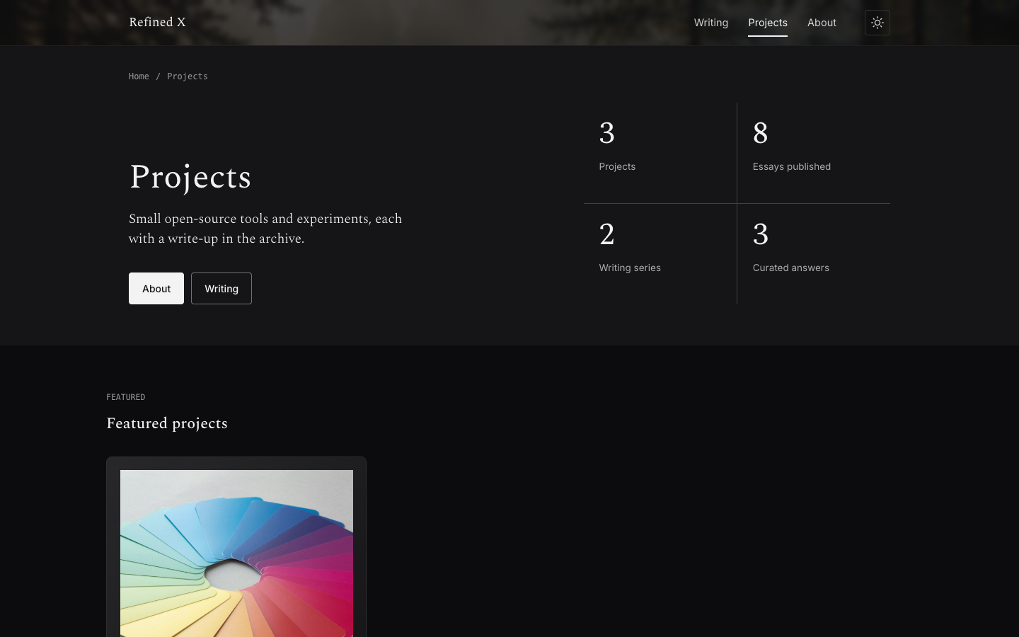 Refined X website template preview 6