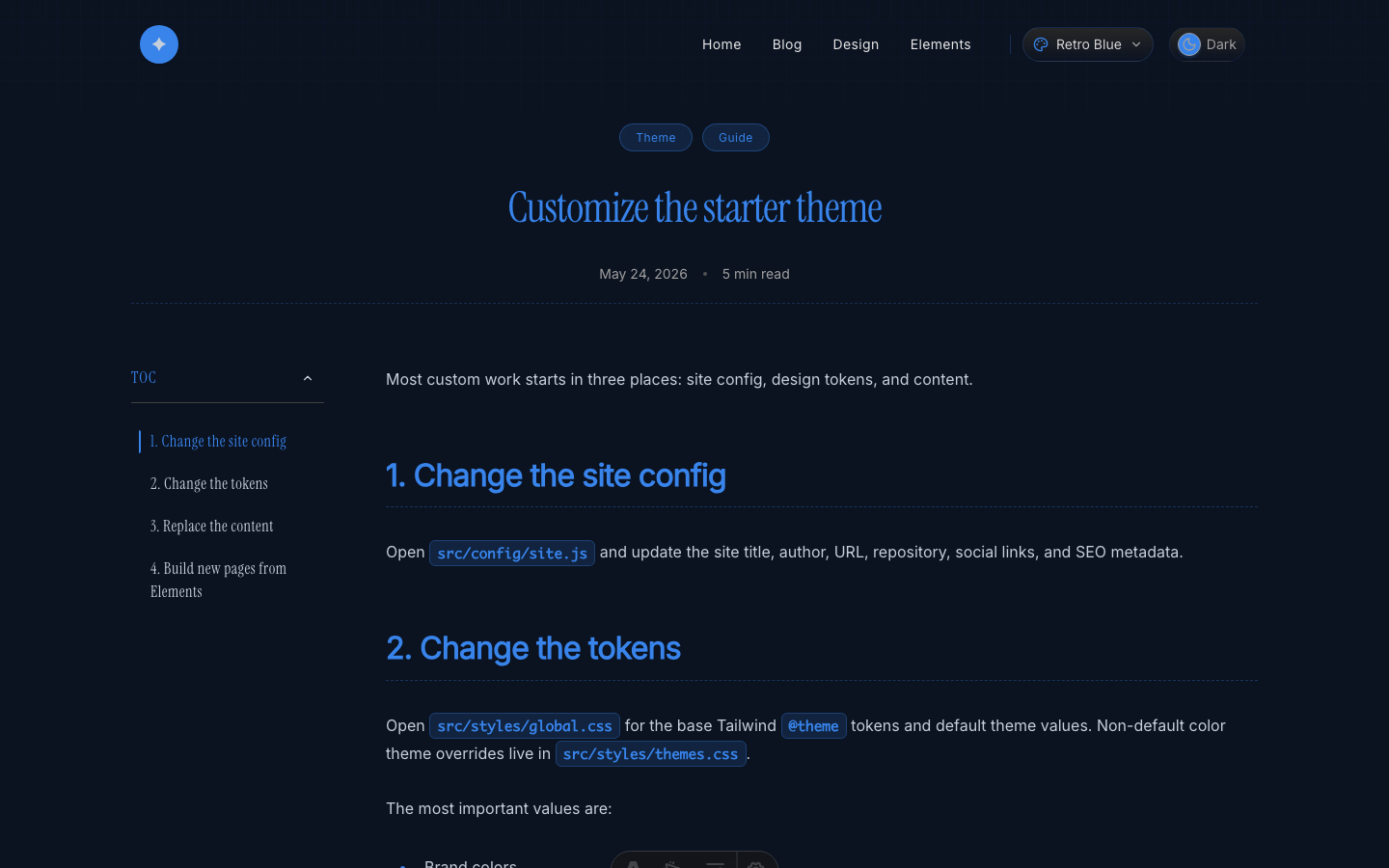 RicoUI Starter website template — page 3