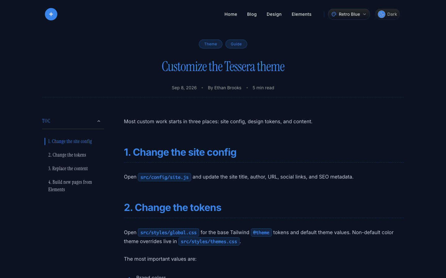 RicoUI Starter website template preview 3