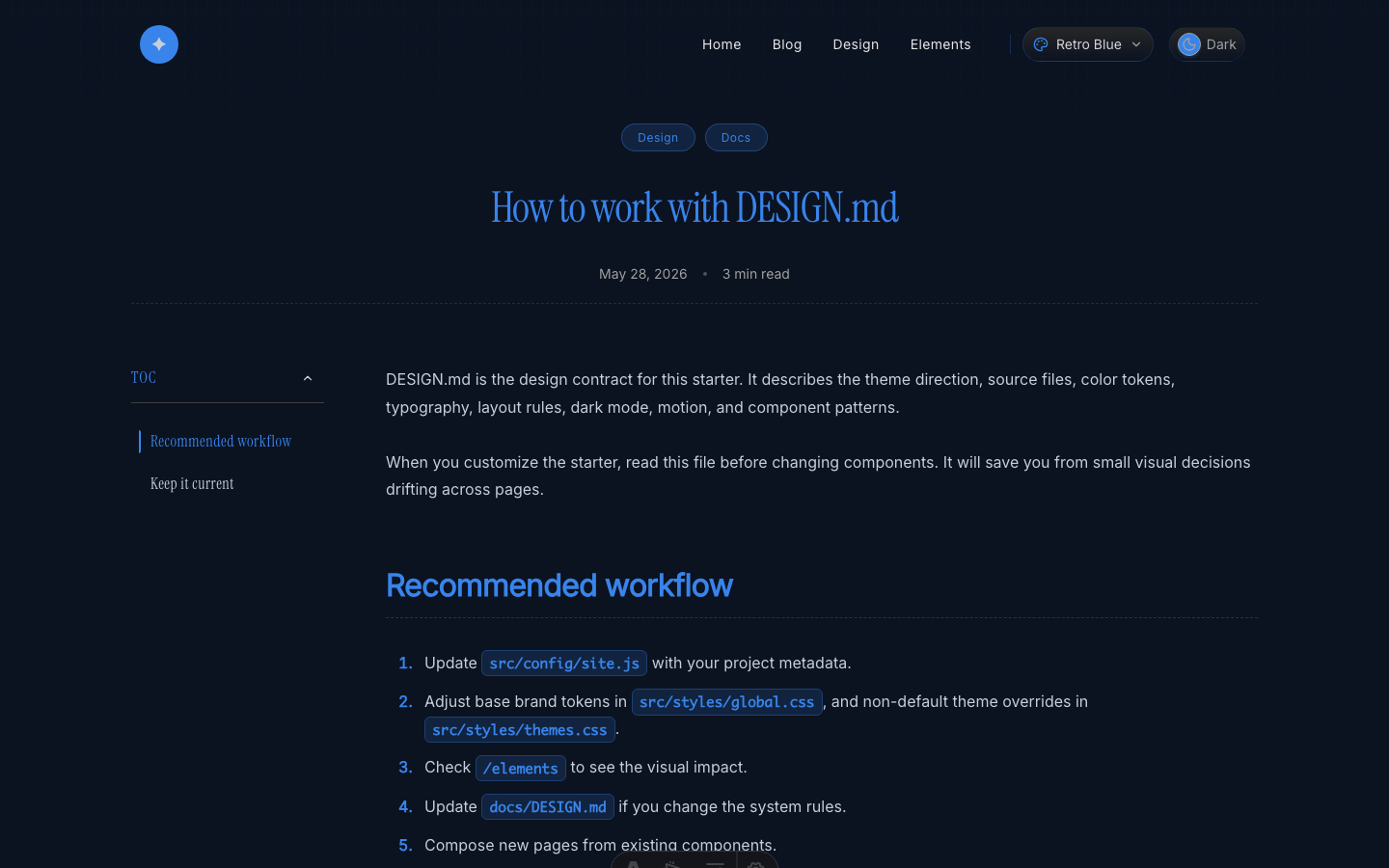RicoUI Starter website template — page 6