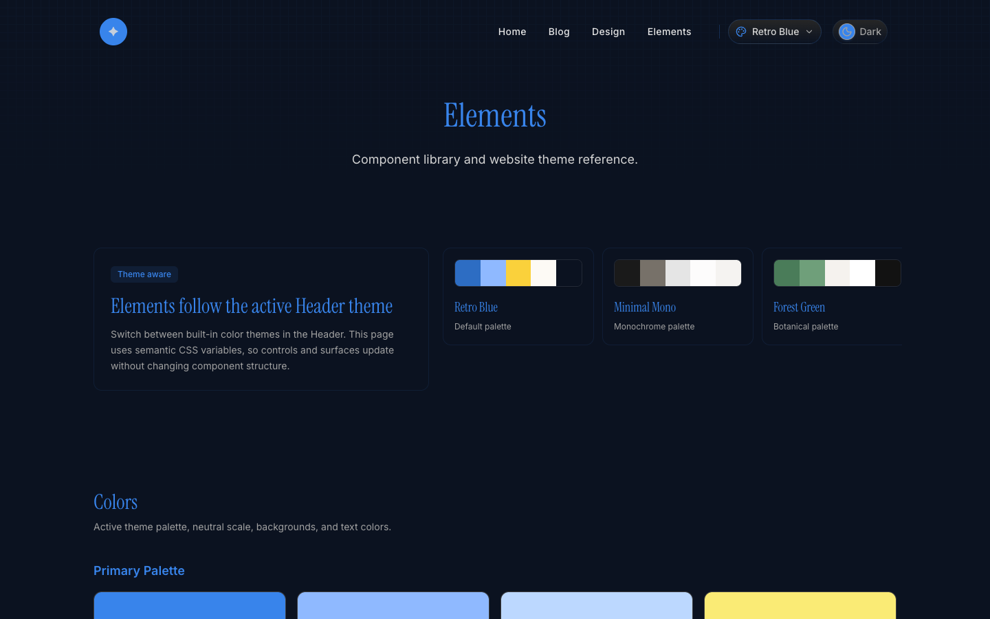 RicoUI Starter website template preview 8