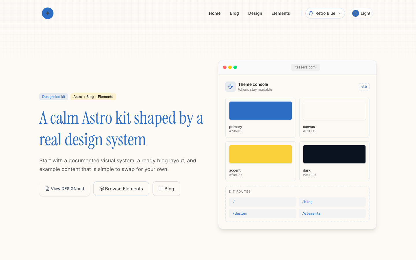 RicoUI Starter website template preview